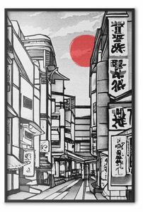 Poster: Strada Giappone - architettura asiatica