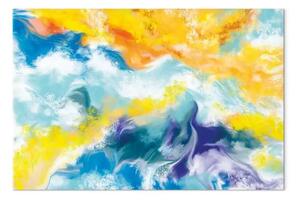 Quadro contemporaneo Cielo colorato - macchie astratte che imitano le nuvole