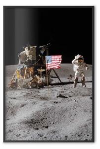 Poster: Atterraggio Luna - astronave astronauta