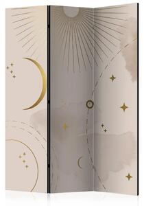 Paravento separè Costellazione d'oro - forme geometriche della luna e delle stelle