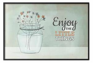 Poster: Fiori in vaso - piante in un vaso e una frase in stile vintage