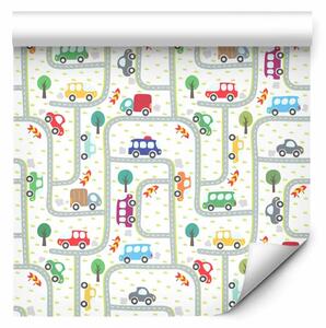 Tappezzerie Cars - motivo automobilistico per bambini per la camera dei ragazzi