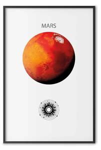 Poster: Pianeta rosso - Marte e composizione astratta con il sistema solare II