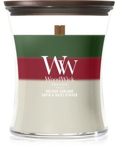 Woodwick Trilogy Holiday Garland candela profumata con stoppino in legno 275 g