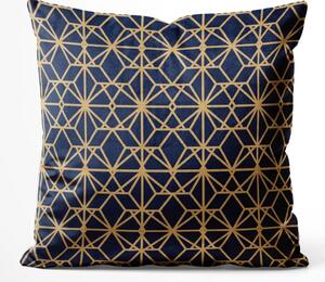 Cuscino in velluto Volta di cristallo - motivo geometrico dorato in stile art déco