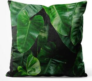 Cuscino in velluto Volti di verde - piante dettagliate Philodendron