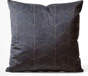 Cuscino in velluto Spina di pesce geometrica - motivo minimalista in stile art déco
