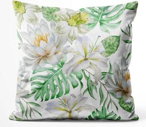 Cuscino in velluto Primavera frizzante - sottile floreale cottagecore