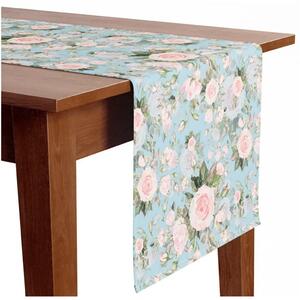 Runner tavolo Quadro fugace - rose cottagecore, blu