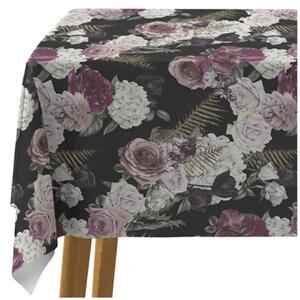 Tovaglie da tavolo Bouquet mistico - rosa ortensia, nero