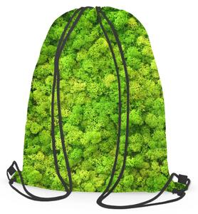 Sacca zaino Forest carpet - composizione floreale con ricchi dettagli di muschio