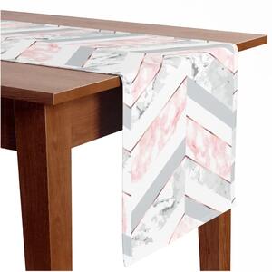 Runner tavolo Leggerezza del marmo - composizione minimalista in stile glamour