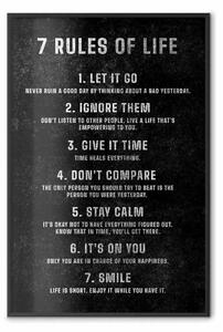 Poster: Regole di vita - scritte motivazionali su sfondo nero
