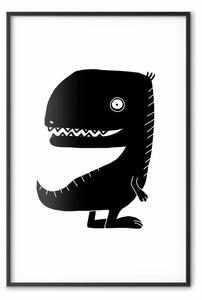 Poster: Dinosauro T-Rex - tema dinosauro per bambini su sfondo bianco