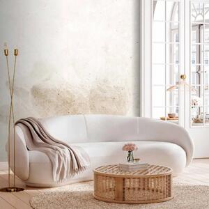 Carta da parati Boccioli di nebbia - sfondo astratto di colore beige con fiori