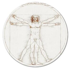 Quadro rotondo L'Uomo Vitruviano - proporzioni del corpo umano
