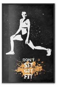 Poster: Ragazza in abbigliamento sportivo - slogan motivazionale
