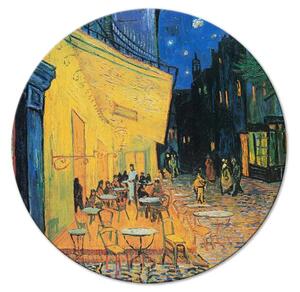 Quadro rotondo Terrazza di un caffè di notte, Vincent van Gogh - strada francese