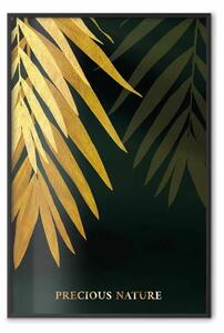 Poster: Natura esotica - piante tropicali su sfondo verde scuro