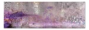 Quadro Perla e viola stretto - astrazione moderna e colorata