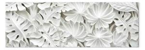 Quadro su tela Giardino di alabastro stretto - astrazione in fiori bianchi