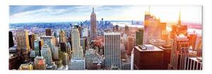 Quadro Bellissimo Manhattan - grattacieli di New York e alba