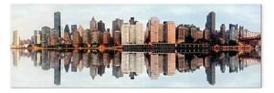 Quadro su tela Manhattan mattutino - New York e la sua architettura