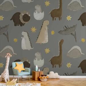 Carta da parati Dinosauri per bambini - animali giurassici tra le stelle