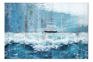 Quadro moderno Paesaggio marino - veliero onde oceano