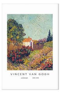 Quadro su tela Vincent van Gogh - Paesaggio di Vincent van Gogh - riproduzione colorata