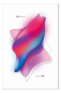 Quadro Astrazione colorata - forme rilevate nei toni del rosa