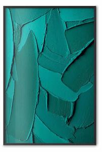 Poster: Astrazione verde - struttura chiara di materia e forme