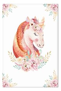 Quadro contemporaneo Unicorno per bambini - illustrazione per bambini dipinta ad acquerello