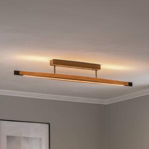 Quitani Plafoniera LED Kiera, rovere/nero, 38W