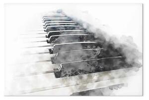 Quadro moderno Pianoforte - tastiera dipinta ad acquerello in stile moderno