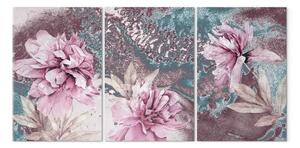 Quadro su tela Peonie in fiore - composizione floreale in blu