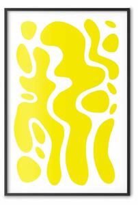 Poster: Astrazione geometrica - forme sferiche di colore giallo brillante