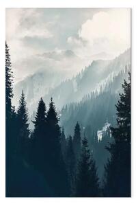Quadro contemporaneo Paesaggio - montagne alberi