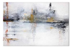 Quadro contemporaneo Paesaggio astratto - veduta dipinta a mano con colori vivaci