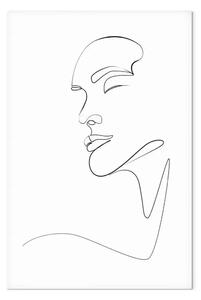 Quadro moderno Arte lineare - volto donna linea
