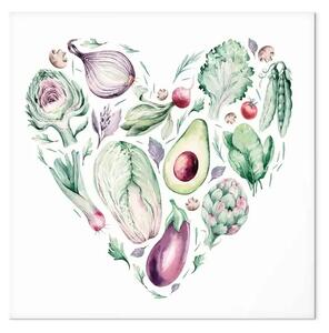 Quadro contemporaneo Ghirlanda da cucina - motivo vegetale dipinto con colori vivaci