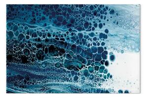 Quadro su tela Astrazione fredda - struttura naturale nei colori del blu