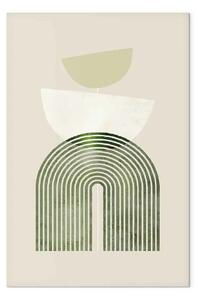 Quadro contemporaneo Astrazione - forme arrotondate in colori chiari su sfondo beige