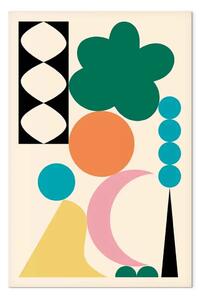 Quadro moderno Composizione colorata - disposizione di elementi astratti colorati
