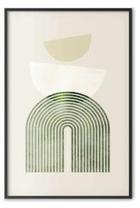 Poster: Astratto - forme arrotondate in colori vivaci su sfondo beige