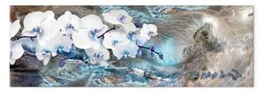 Quadro Impronta blu stretto