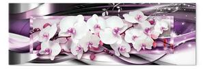 Quadro contemporaneo Orchidee viola stretto