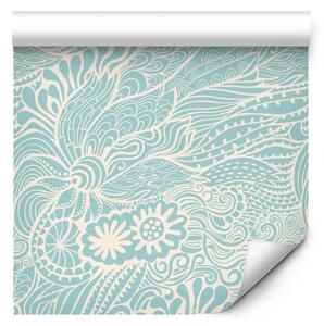 Tappezzerie Astrazione a pastello - fiori con petali decorati con diversi motivi