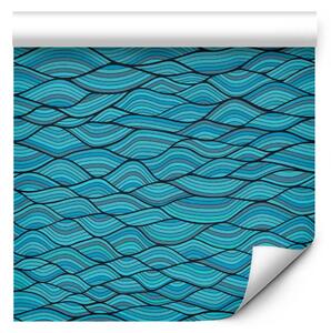 Tappezzerie Blu mare - onde infinite in numerose tonalità di blu