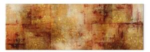 Quadro contemporaneo Astrazione autunnale - corona dell'albero d'oro, orizzontale